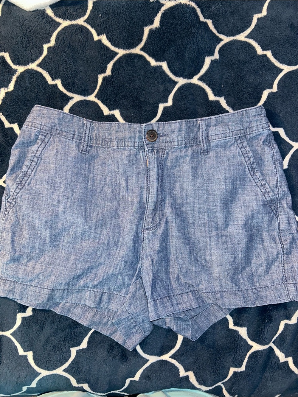 jcpenney Light Blue Chambray Women's Jean Shorts